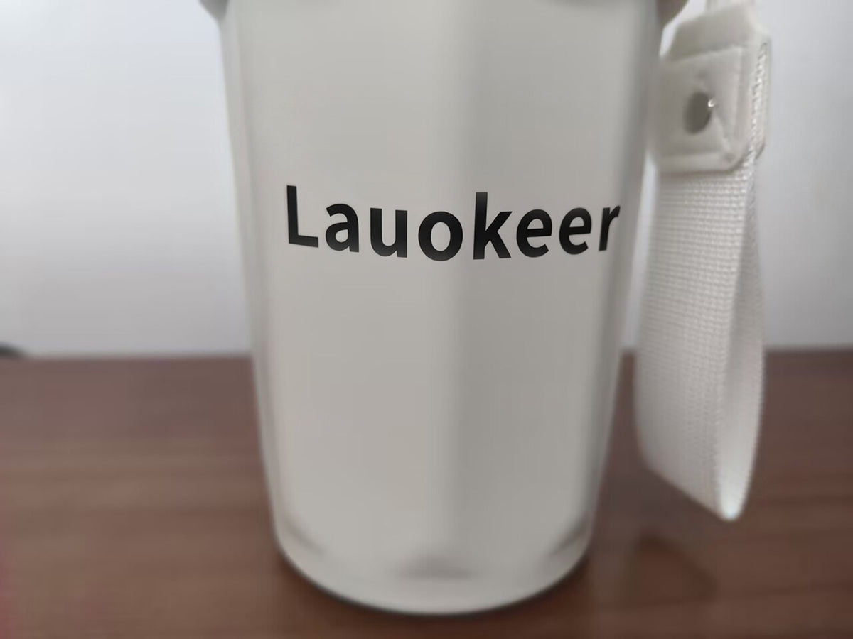 Lauokeer Stainless Steel Insulated Coffee Mug, 12oz Leakproof Reusable Travel Tumbler with Lanyard, Double Wall Vacuum Thermal Water Cup for Office Home Outdoor Daily Drinking