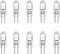 G4 Halogen Light Bulbs 20W 12V, 10 Pack Clear Capsule 2 Pin Lamp Bulb Halogen Pin Base Warm White Dimmable [Energy Class G]